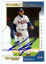 Horacio Ramirez autographed Baseball Card 2003 Donruss Team Heroes #45 Glossy