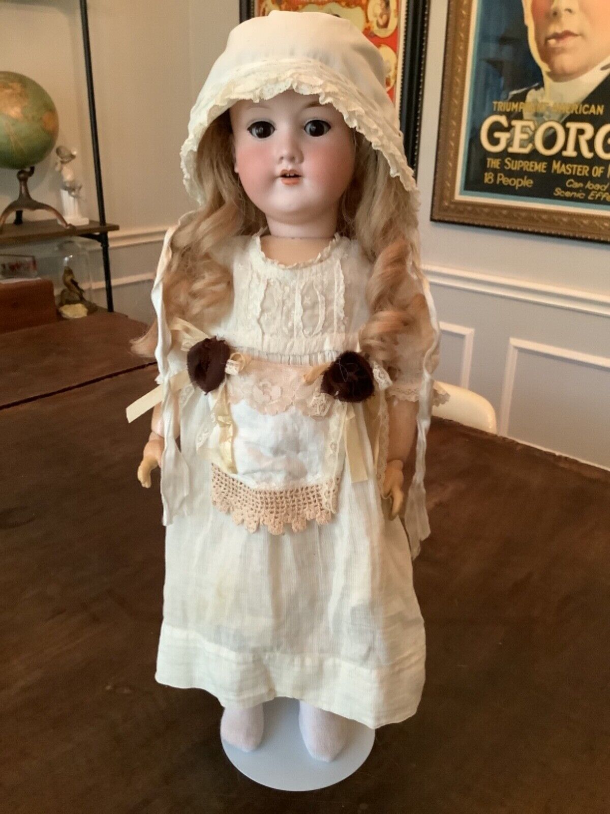 Antique 14” Armand Marseille #390 German Bisque Doll Ball Jointed Sleep  Eyes - Ellis Antiques