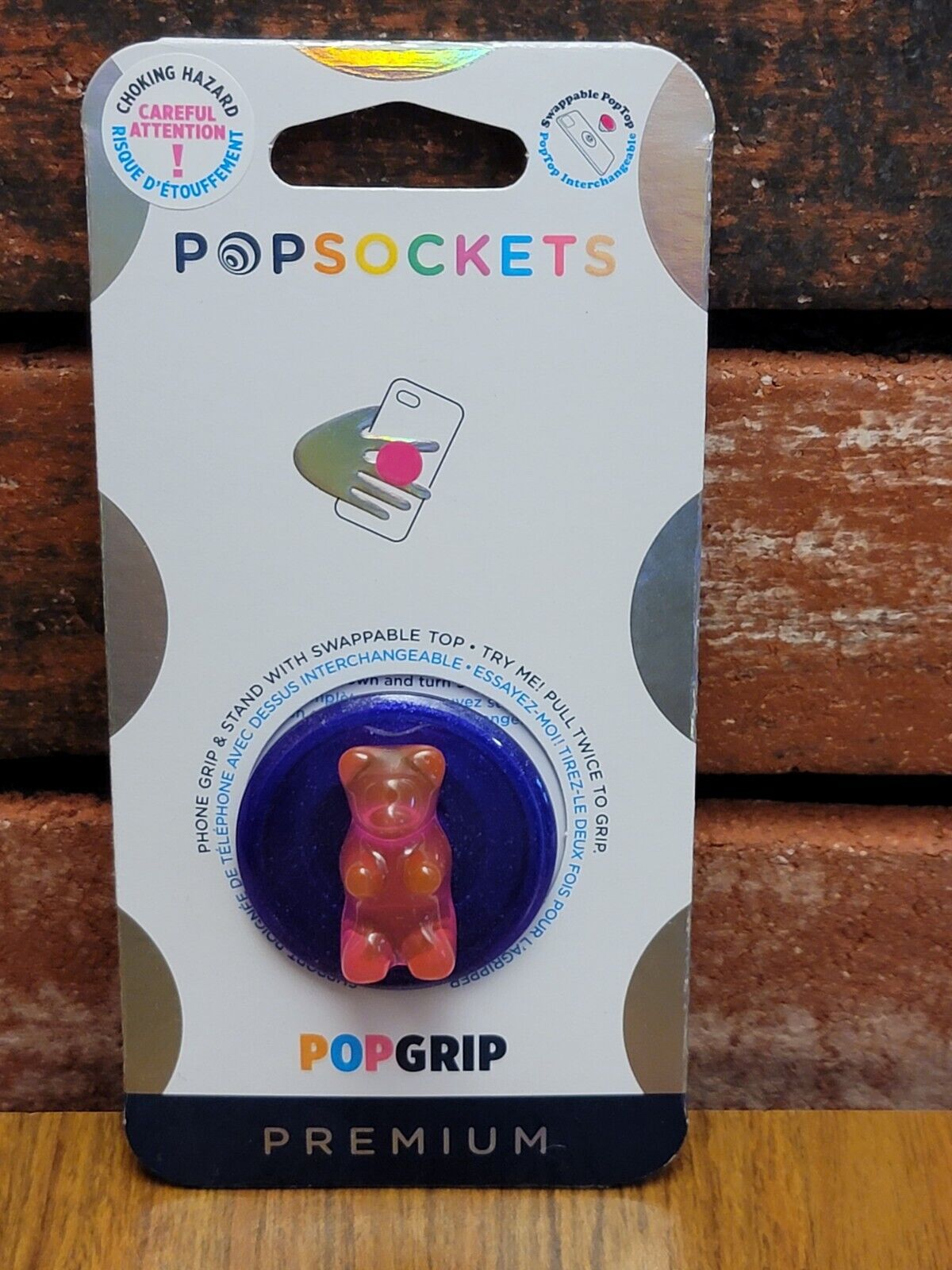 Pink Gummy Bear Pop Socket