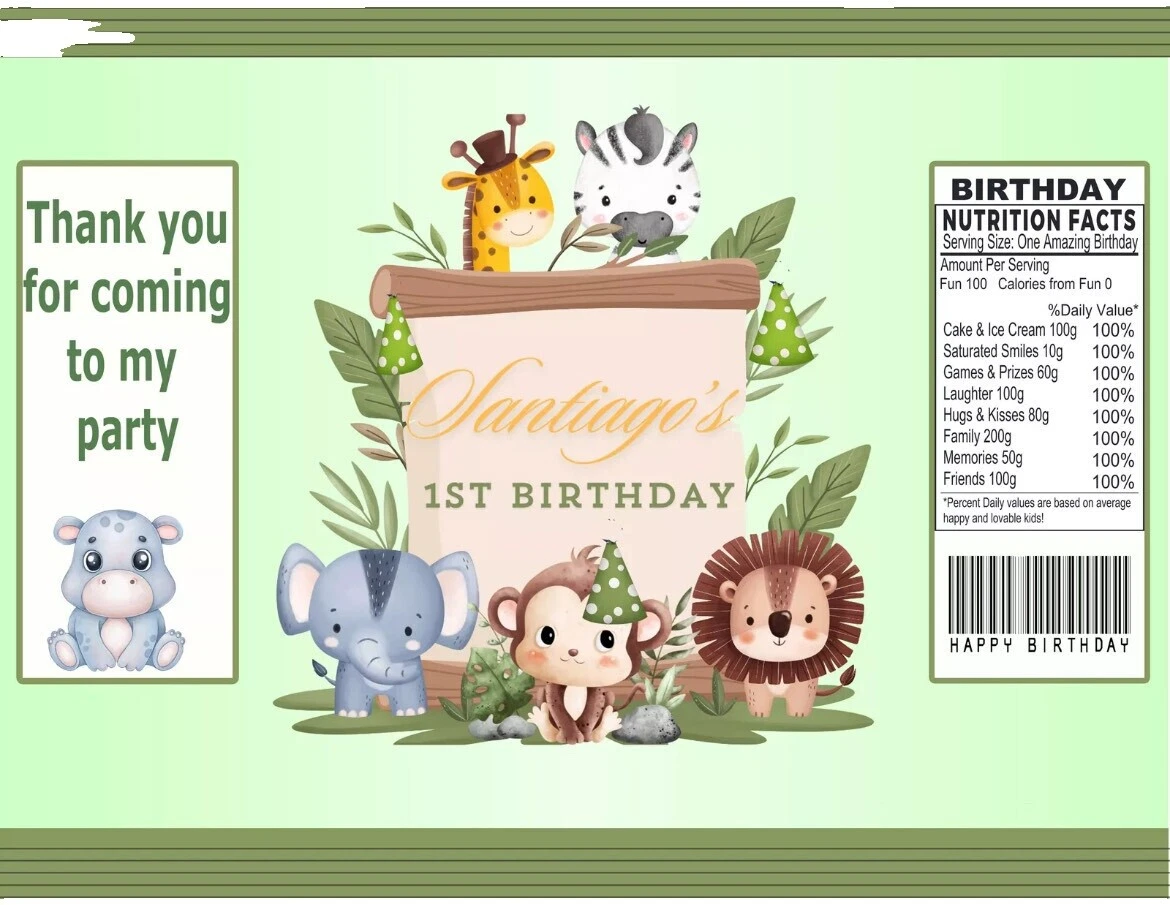 Animales de papel Aniversario Party Favors & Bolsa Rellenos