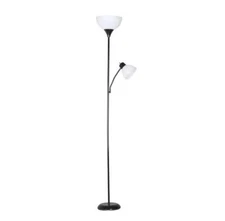 FLOOR LAMP 3-Way with Reading Lamp Silver 