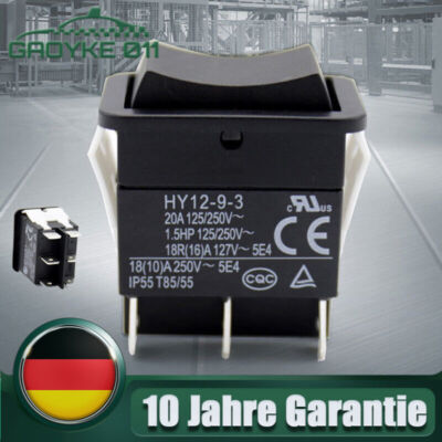 HY12-9-3 Wippschalter WIPPENSCHALTER ECKIG 6 POLIG 120 V Wipptaster EIN-AUS-EIN