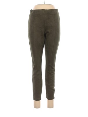 Old Navy Women Green Faux Leather Pants 