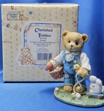 Cherished Teddies Donald Friends Are Egg Ceptional Bear w Pull Toy Bunny Easter