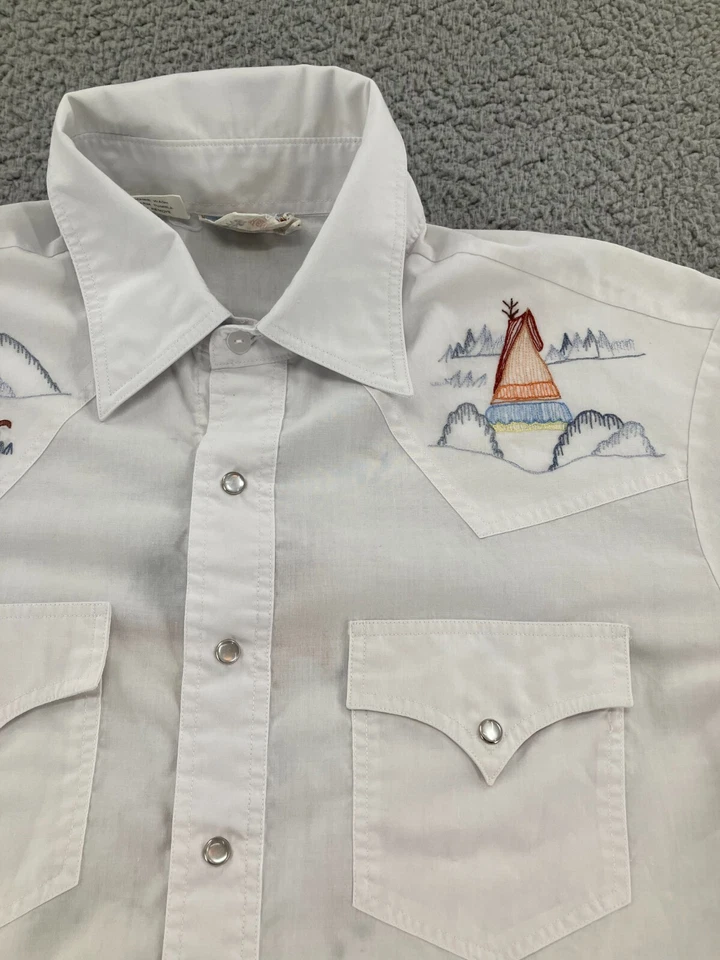 Camisa De Colección Rocking Ranchwear Kennington Para Hombres Perla Bordada a Presión Búfalo Foto 4 de 4