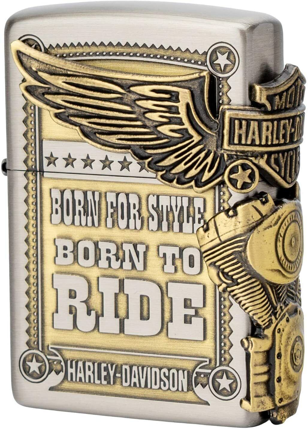 人気低価】 zippo☆HARLEY-DAVIDSON☆有刺鉄線☆ブラス☆ジッポ