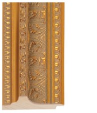 3 1/4" WOOD PICTURE FRAME MOLDING 18 FT BUNDLE ORNATE BAROQUE CARVED GOLD FINISH