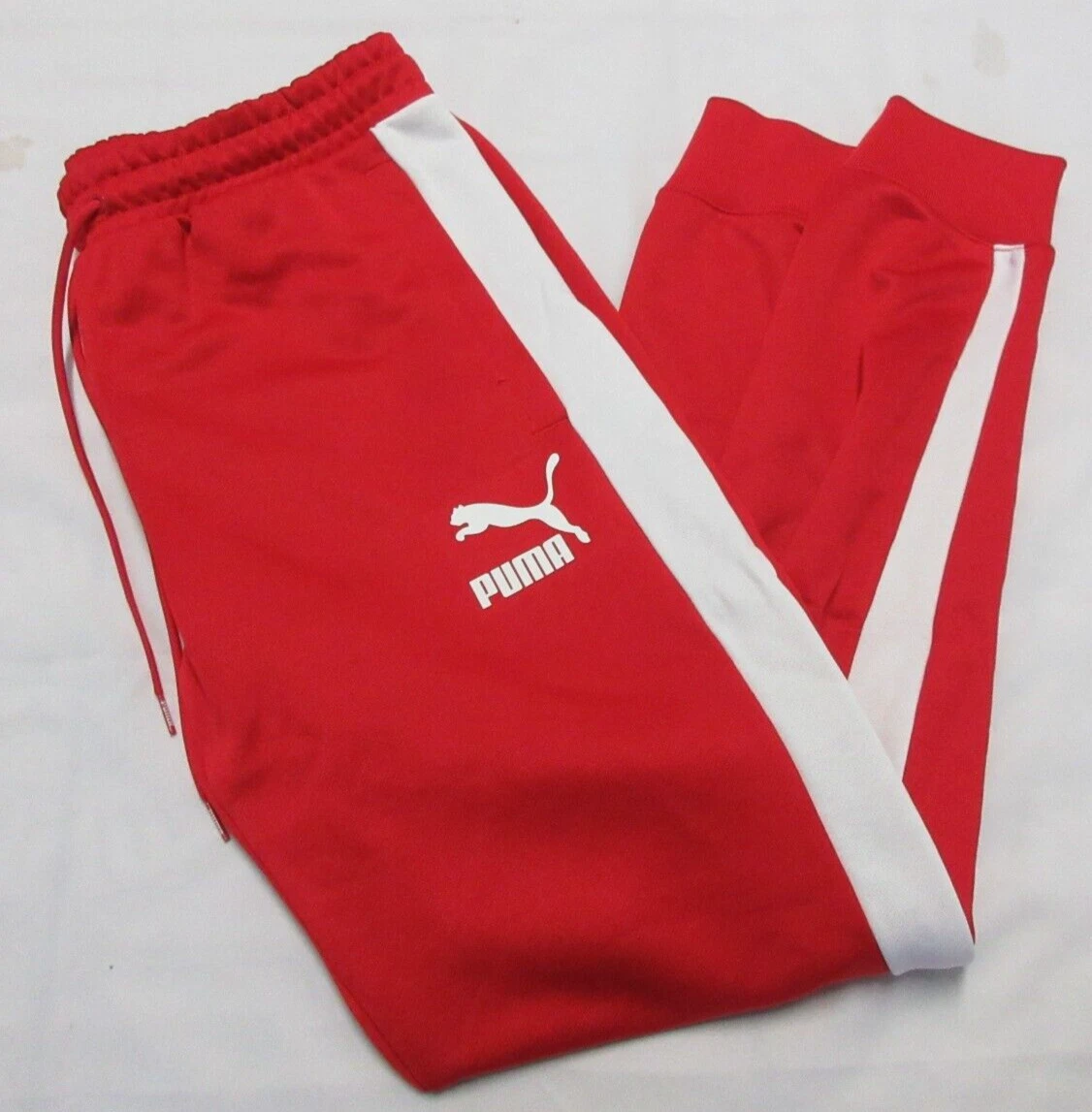 Puma 530098 11 Men's Iconic T7 High Risk Red Track Pants PT Size L | eBay