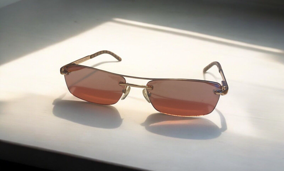 Burberry By Safilo Sunglasses B 8955/S Made Italy Gold Frame