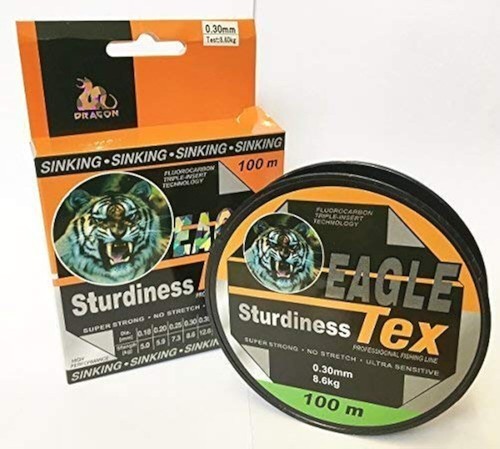 Qualité Fluorocarbone Ligne de Pêche 0,35mm 100m 12,3Kg Fichier Unique