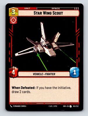 Aggression Star Wing Scout Vehicle Fighter Unit Space When Defeated 3C 1H 4P