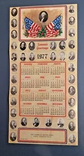 1977 Promotional Calendar of Presidents from American Motor Lodge, Lenox Mass