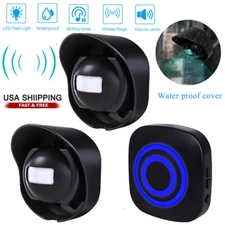 Waterproof 656ft Wireless Driveway Alarm Motion Sensor Alarm Indoor Outdoor H2C8