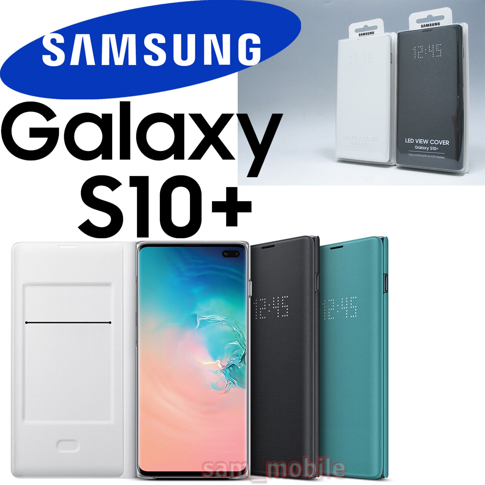 New official SAMSUNG genuine LED VIEW Cover EF-NG975 for Galaxy S10+ | eBay