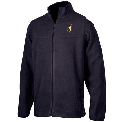 Black Fleece Jacket Coat, Buckmark Logo 