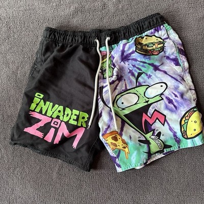 Nickelodeon Invader Zim Shorts Men's Polyester Tie Dye Drawstring Pockets