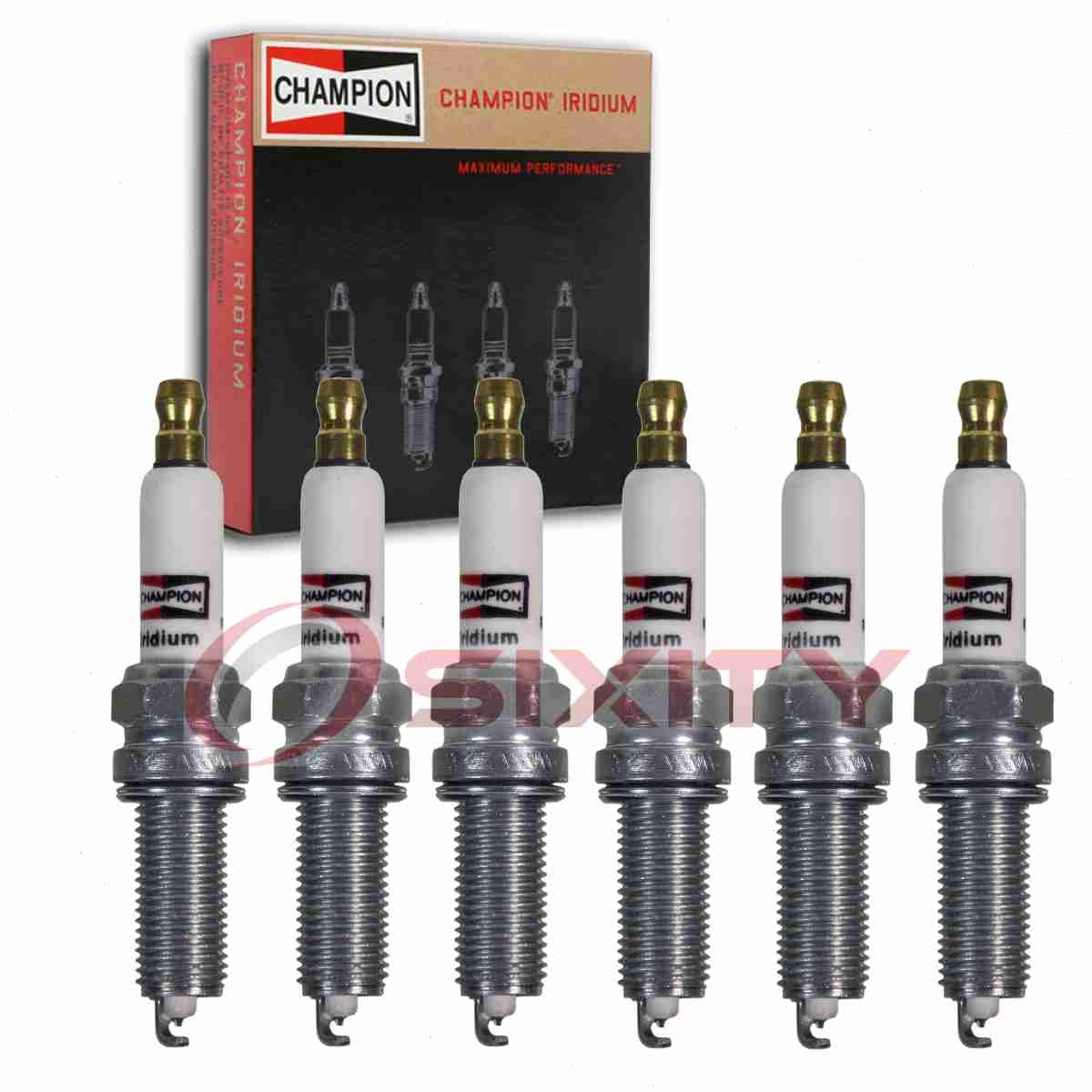 6 pc Champion Iridium Spark Plugs for 2018-2019 Genesis G80 3.8L V6 Ignition tp