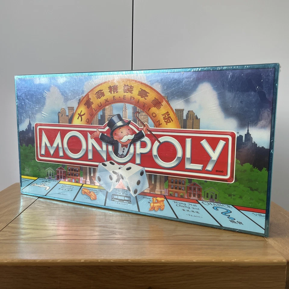 Monopoly Deluxe Edition Long Box Hong Kong Chinese Bilingual Version NEW - Image 2 of 4