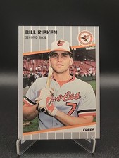 1989 Fleer Billy Ripken #616 Black Box on Bat Knob Error