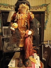 Halloween Scarecrow Fabric Figurine Decoratio...