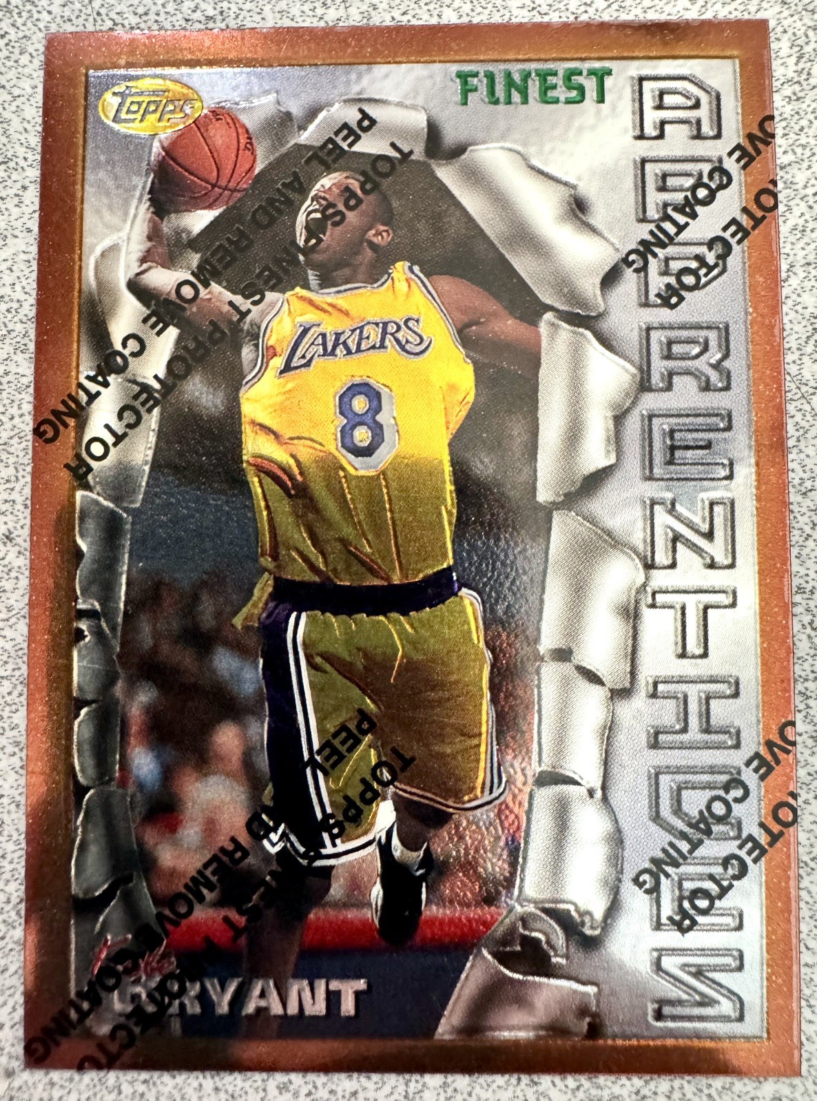 Kobe Bryant 1996 Topps Finest #74 Bronze - Base (with Coating