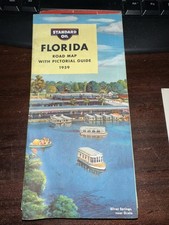 1959 FLORIDA Road Map STANDARD OIL Vintage Advertising