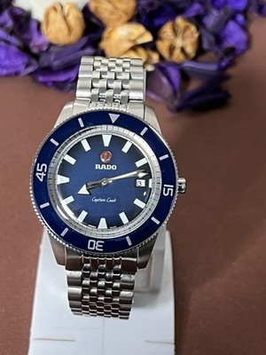 Vintage RADO Captain Cook Blue Dial Automatic Men's Swiss Rare Watch