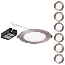 TORCHSTAR E-Lite Series 6 Inch Slim Recessed Lighting with J-Box, 13.5W Ultra...