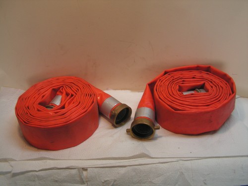 2 Roll Flat Trash Water Waste Pump Discharge Evacuation PVC Hose 2” Red 25' EACH