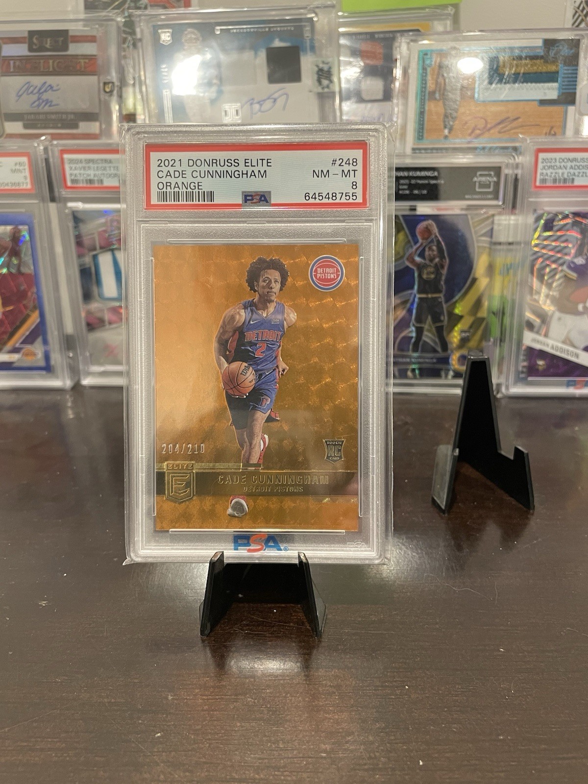 2021-22 Panini Donruss Elite Rookie Orange Cade Cunningham #248 Pistons /210