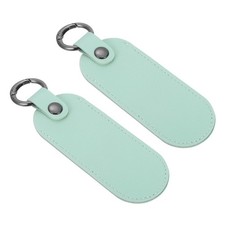 2 Pcs 5"x1.7" Leather USB Flash Drive Holder with Keychain Portable,Light Blue