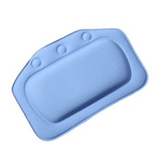 PVC Bath Pillow with Suction Cups Spa Headrest Waterproof Burlap Surface for