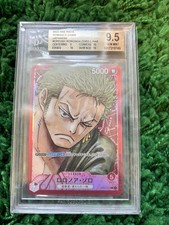 One Piece Roronoa Zoro OP01-001 Alt Art Leader BGS 9,5 gemma come nuovo romanticismo alba