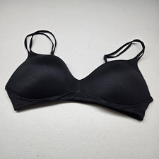 Aerie Women Bra 34D Black Sunnie Wireless T Shirt Lightly Lined
