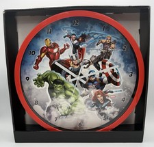 Marvel Avengers Superheroes Wall Clock Room Decor 12” New
