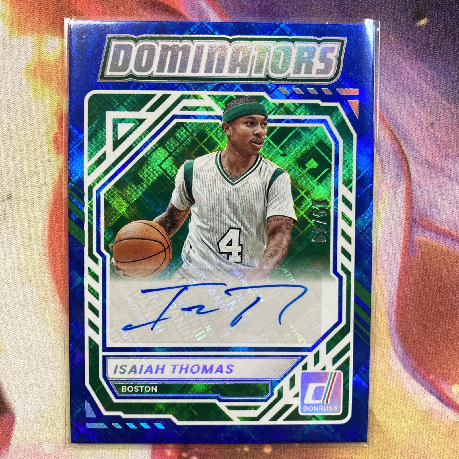 2025-26 Panini Donruss Dominators ISAIAH THOMAS Blue Diamonds Auto #/49 Celtics