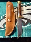 🔥Hess Fixed Blade Hunting Knife Stainless Clip Point 3.5-4in Wood Sheath 1984🔥 — photo 3