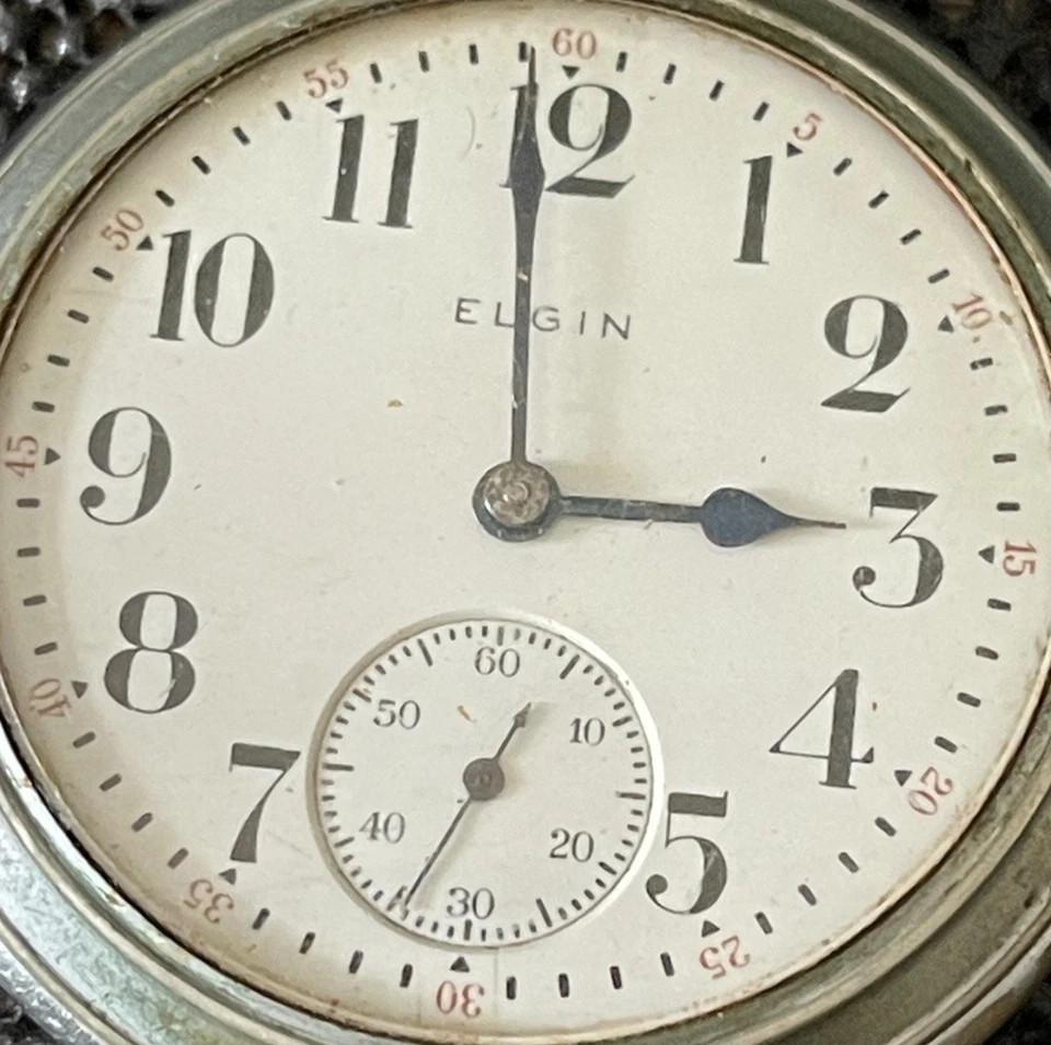 Antigo relógio de bolso Elgin grau 247 modelo 6 15j 16s por volta de 1900 - Imagem 2 de 4