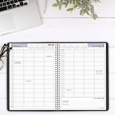 Daily 15-Min Appointments Book, 2026 At-A-Glance, 8" X 11", Black