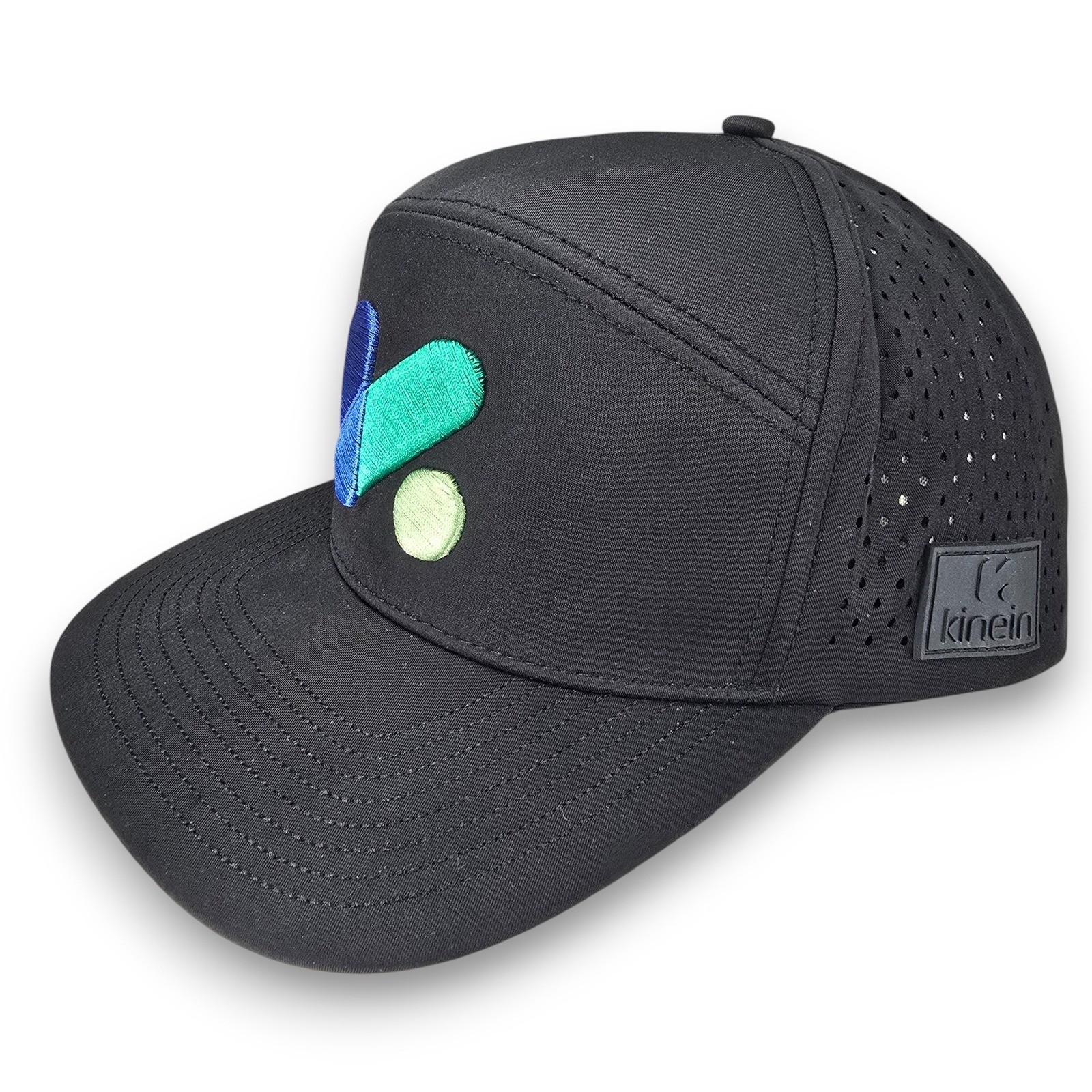 Kinein Black Performance Baseball Cap Embroidered… - image 5