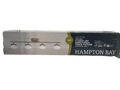 Hampton Bay Praftford 2.6 FT 4-Light Brushed Nickel LED Fixed Track Lighting Kit