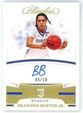 2021 Panini Flawless Collegiate Rookie Autographs - Gold  24 Brandon Boston Jr. 