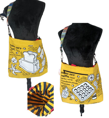 Upcycled Breakfast Waffle Toast Milk Jam Shopping Reusable Grocery Eco Bag