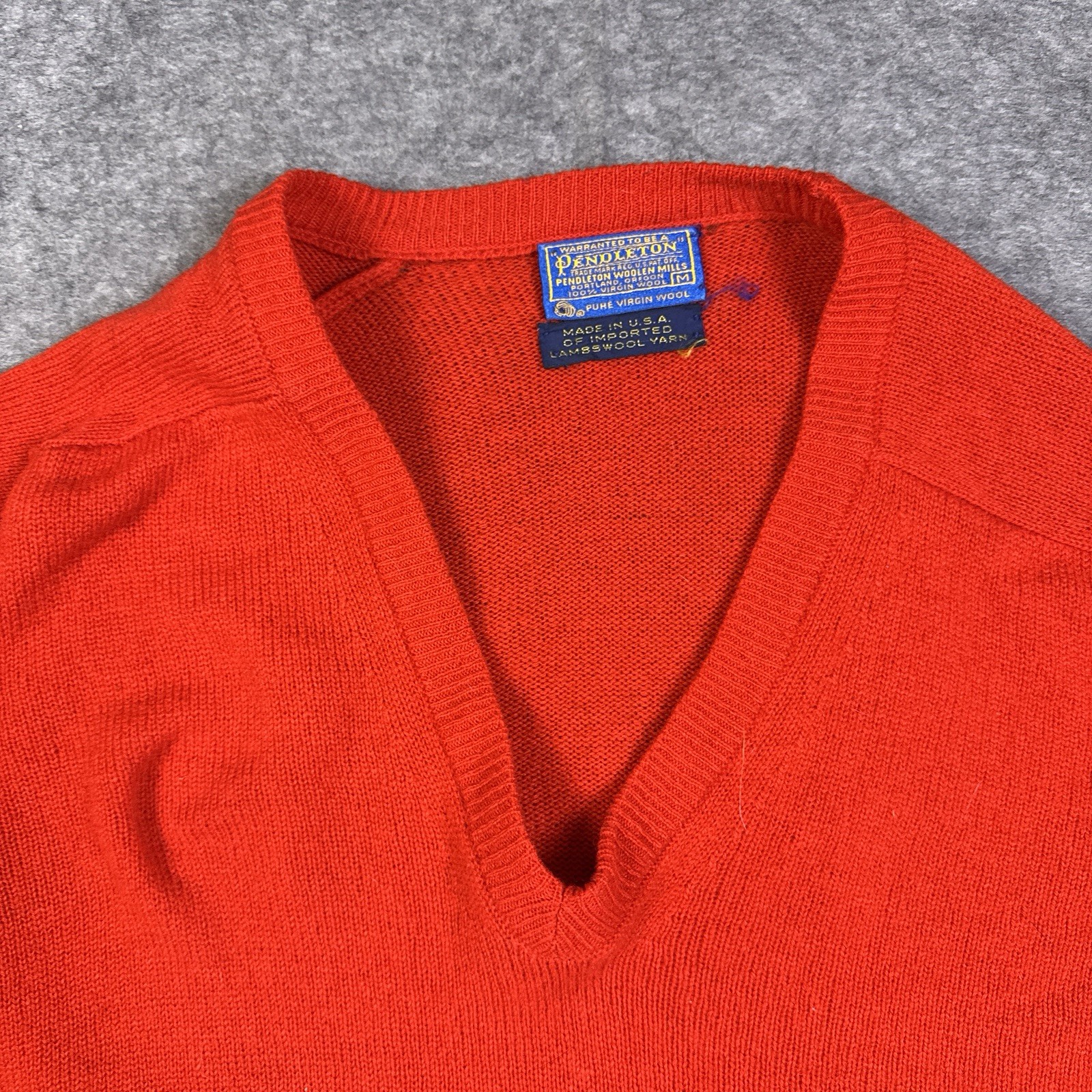 Pendleton Sweater Mens Medium Pullover V Neck USA… - image 3
