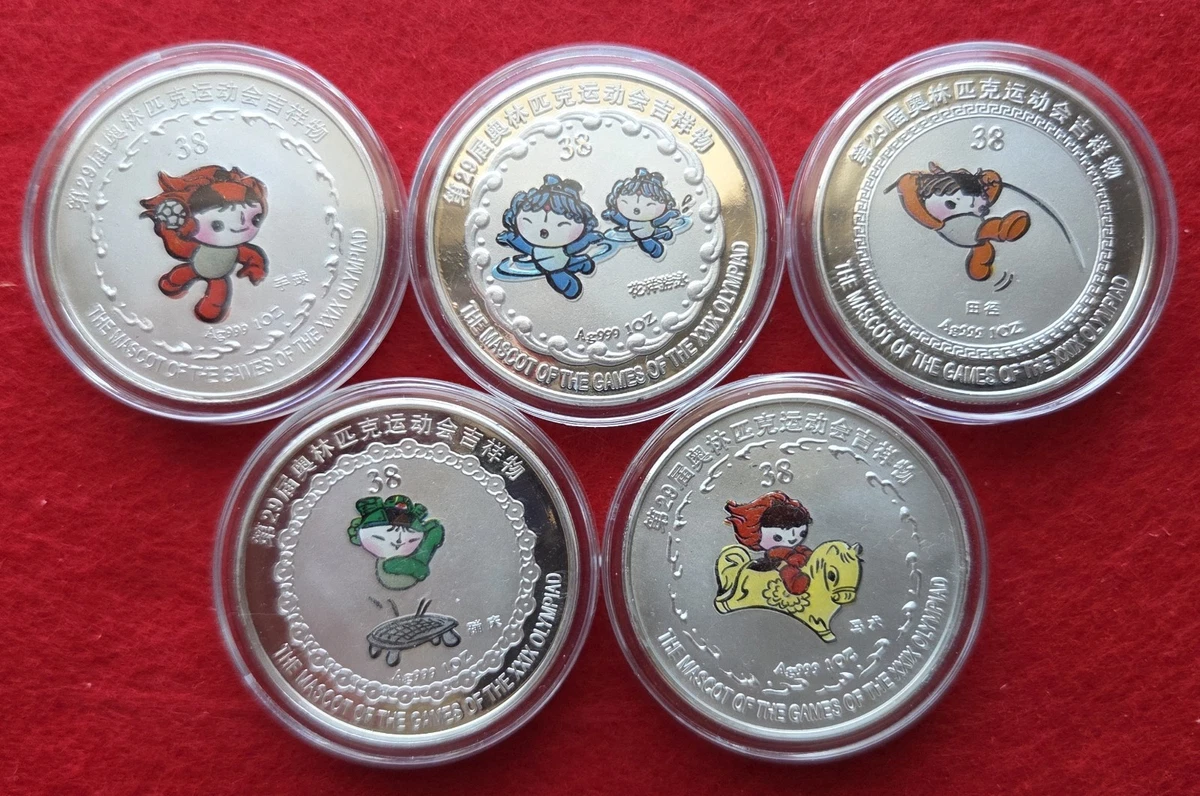 ピンズ・ピンバッジ・缶バッジ Beijing Olympics Fuwa Silver Medal beijing olympic coins | eBay