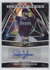 2022 Panini Elite Extra Edition Hidden Gems Black Preston Johnson Auto 1u6