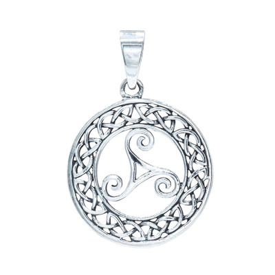 Colgante celta Triskelion plata de ley 925 símbolo de equilibrio