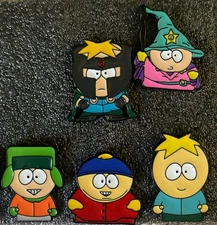 South Park Enamel Pin Set of 7 Cartman Hat Backpack Badge Lapel Brooch Animation