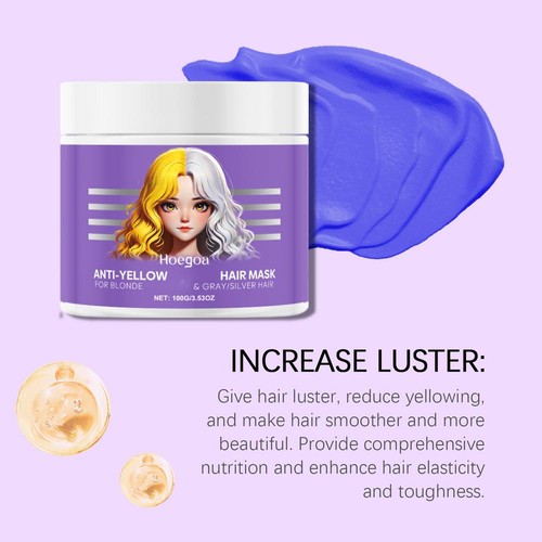 Purple Hair Mask 100g Neutralizes Yellow Tones Deep Nourish Brighten Hair N E W - Picture 15 of 20