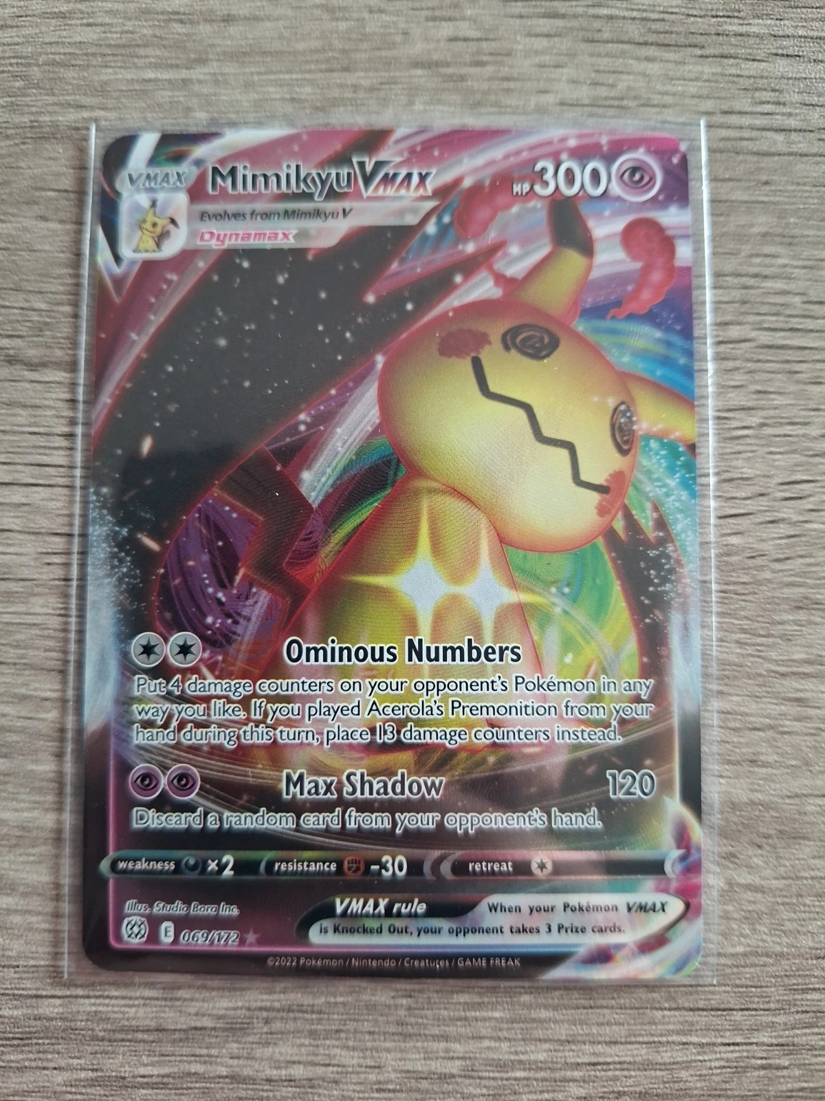Mimikyu VMAX 069/172 Holo Ultra Rare Brilliant Stars Pokemon Cards TCG Near Mint
